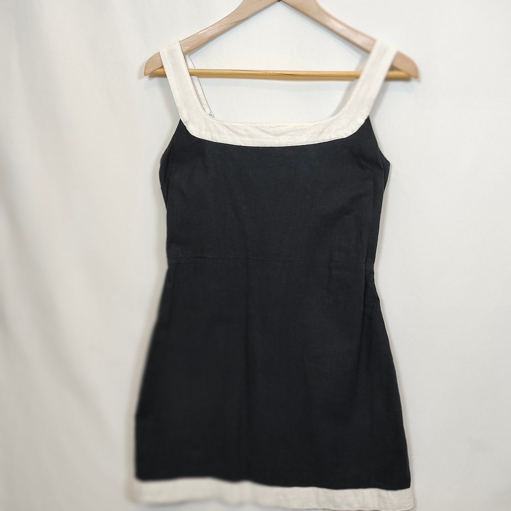 Abercrombie & Fitch Dress Women's Medium Black Colorblock Mini Smocked
